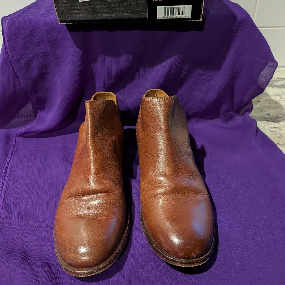 FRYE - Elyssa Shootie leather ankle booties | Color: cognac | Size: 7.5